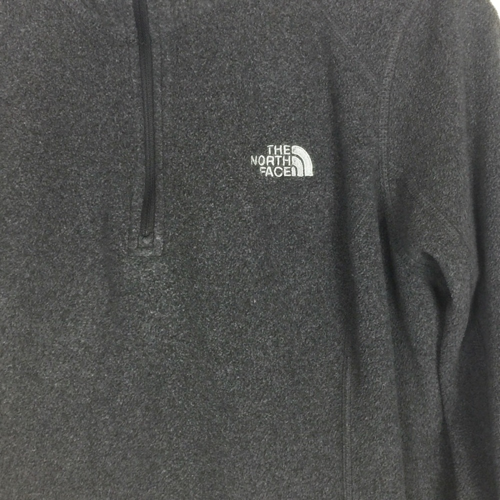 The North Face Gray Fuzzy Fleece Zip Pullover - Picture 3 of 6